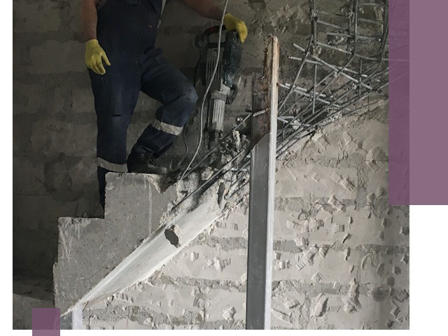 Демонтаж металлических и бетонных лестниц в Инте