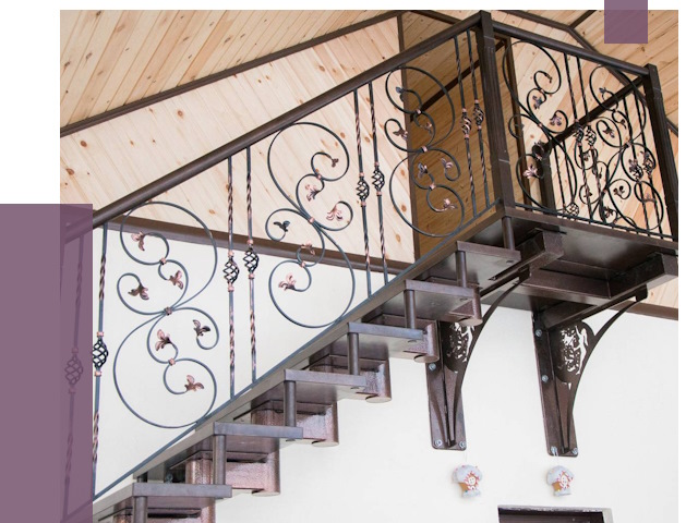 Кованые лестницы в Инте от 79108 руб. под ключ