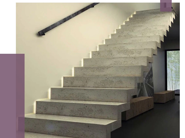 Облицовка бетонных лестниц в Инте от 4564 руб/м2 