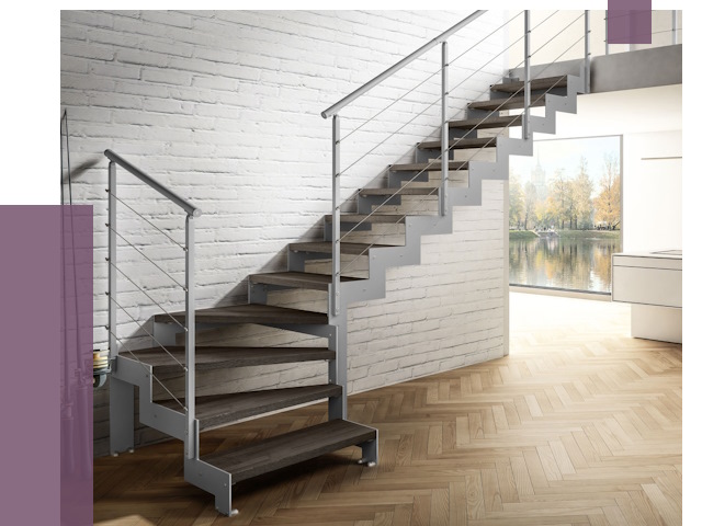 Г-образные лестницы под ключ в Инте от 36765 руб. | ПРОЛЁТ-Инт