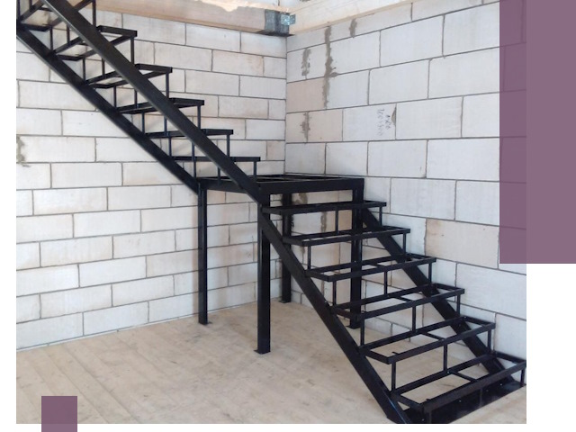 Лестницы на металлокаркасе под ключ в Инте — изготовление и монтаж