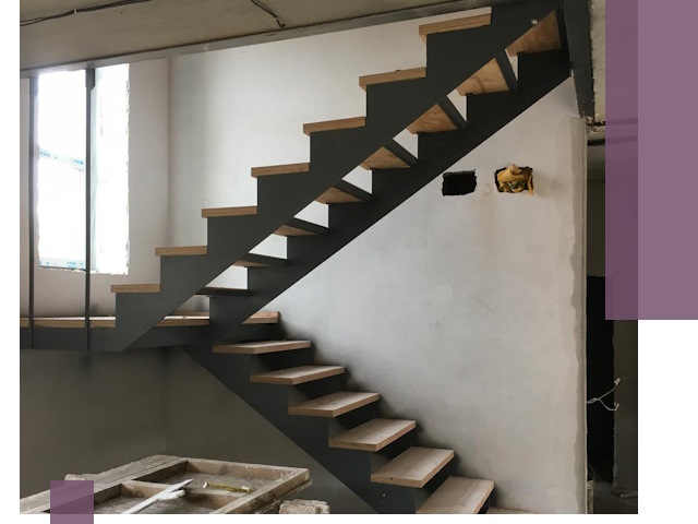 Изготовление лестниц на металлокаркасе в Инте от производителя