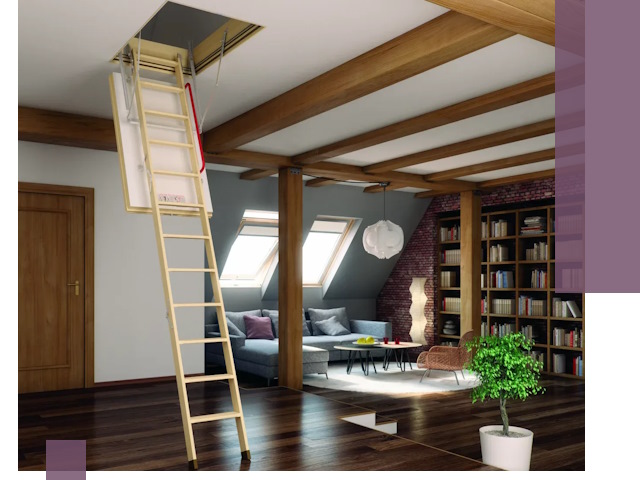 Чердачные лестницы под ключ в Инте: изготовление и монтаж