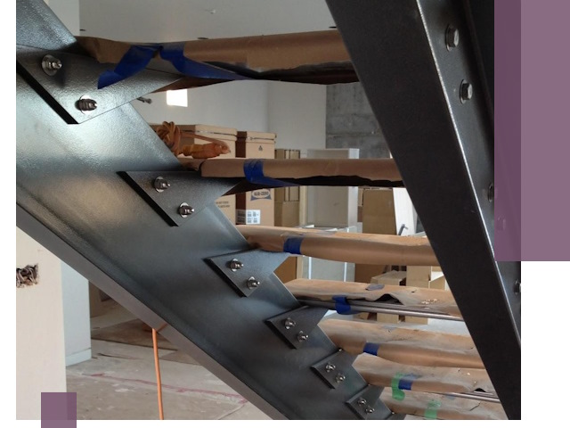 Усиление лестничных конструкций и усиление опор в Инте