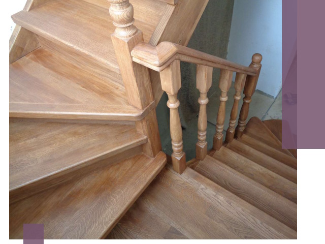 Дубовые лестницы под ключ в Инте: изготовление и монтаж