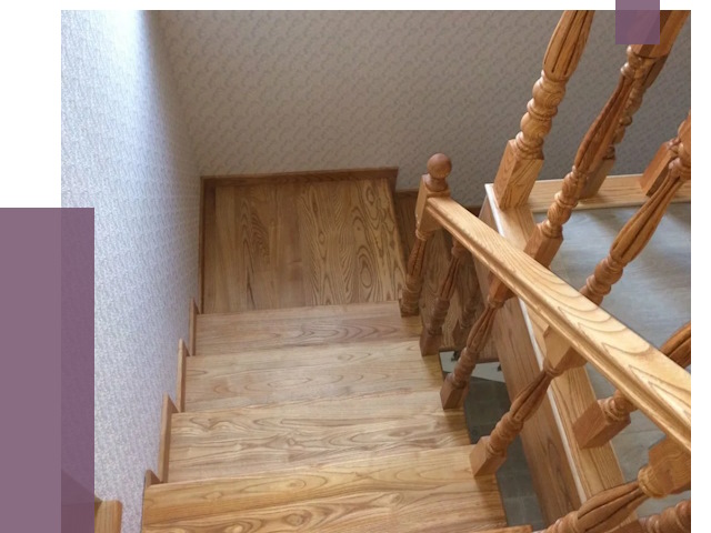 Сосновые лестницы в Инте под ключ от 8012 руб.  | ПРОЛЁТ-Инт