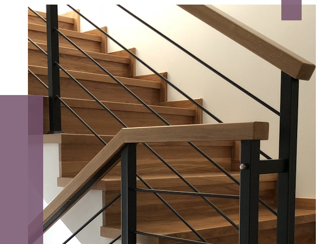 Обшивка металлической лестницы деревом в Инте от 4310 руб.