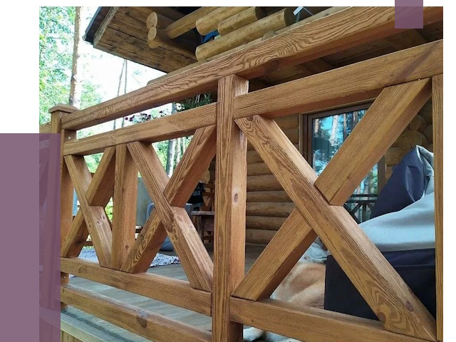 Деревянные перила под ключ в Инте от 7607 руб. 