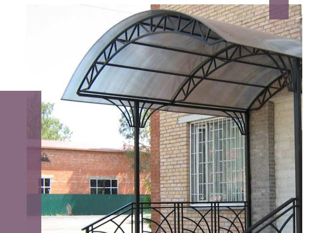 Металлические навесы и козырьки в Инте от 12678 руб.