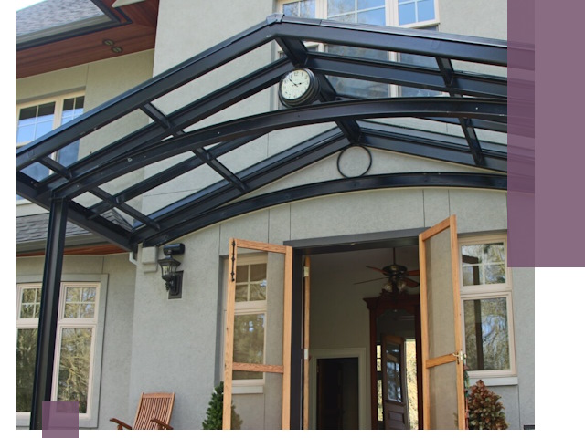 Изготовление и монтаж навесов и козырьков в Инте