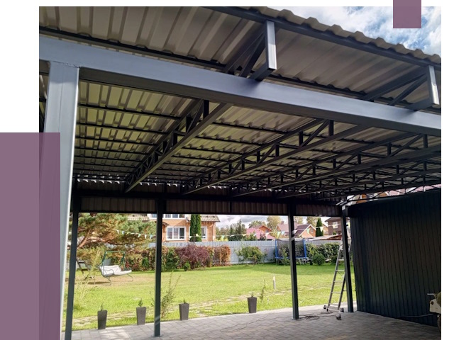 Монтаж навесов в Инте от 7302 руб. — установка навеса | ПРОЛЁТ-Инт