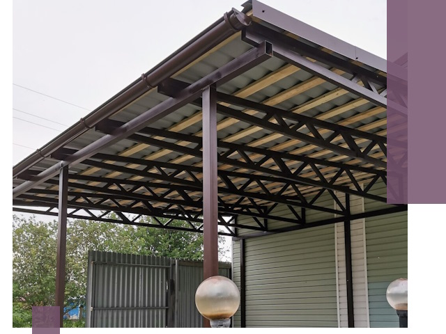 Навесы под ключ в Инте: изготовление, монтаж и гарантия