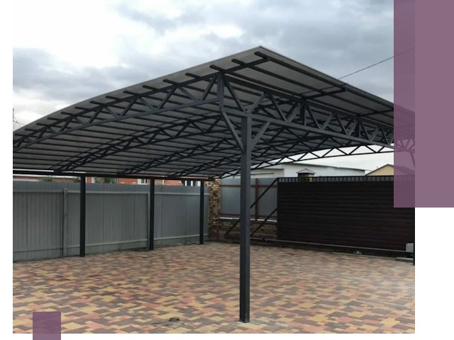 Недорогие навесы под ключ в Инте — изготовление и монтаж