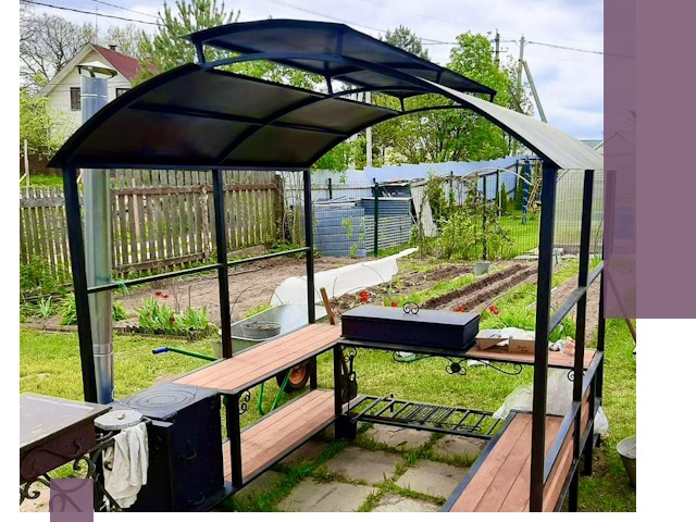 Навесы для барбекю в Инте: изготовление, монтаж и демонтаж