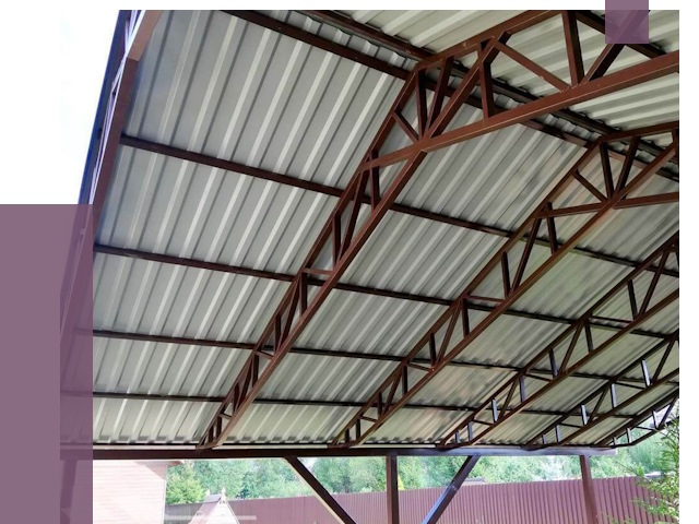 Навесы из профнастила в Инте от 7302 руб. | ПРОЛЁТ-Инт