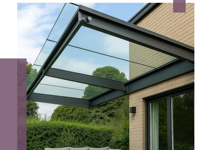 Стеклянные навесы и козырьки в Инте от 12170 руб.