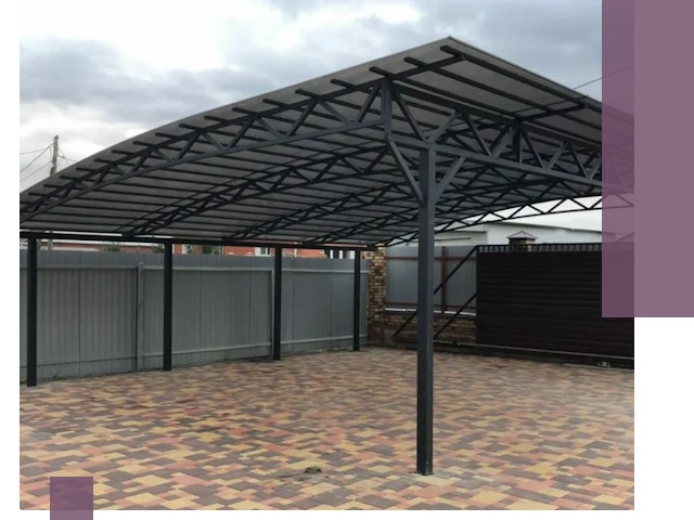 Металлические навесы под ключ в Инте — изготовление и монтаж