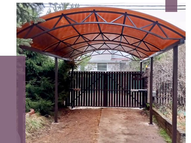 Арочные навесы в Инте от 12627 руб. — изготовление и монтаж | ПРОЛЁТ-Инт