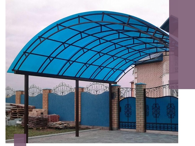 Арочные навесы под ключ в Инте — изготовление и монтаж