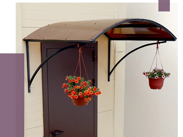 Козырьки над входом в Инте от 14706 руб.  | ПРОЛЁТ-Инт