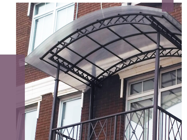 Козырьки над балконом в Инте от 8570 руб. | ПРОЛЁТ-Инт