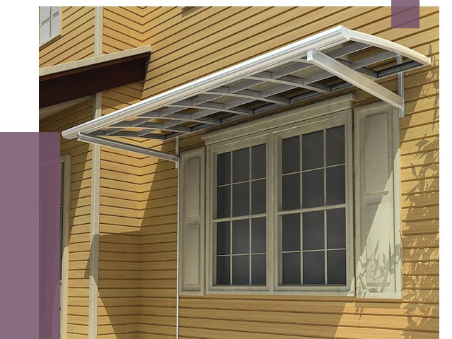 Козырьки над окнами в Инте от 7556 руб. — монтаж, покупки | ПРОЛЁТ-Инт