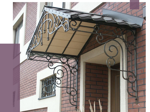 Двускатные козырьки в Инте под ключ от 12678 руб.