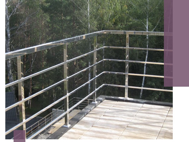 Парапеты из нержавеющей стали в Инте — изготовление и монтаж