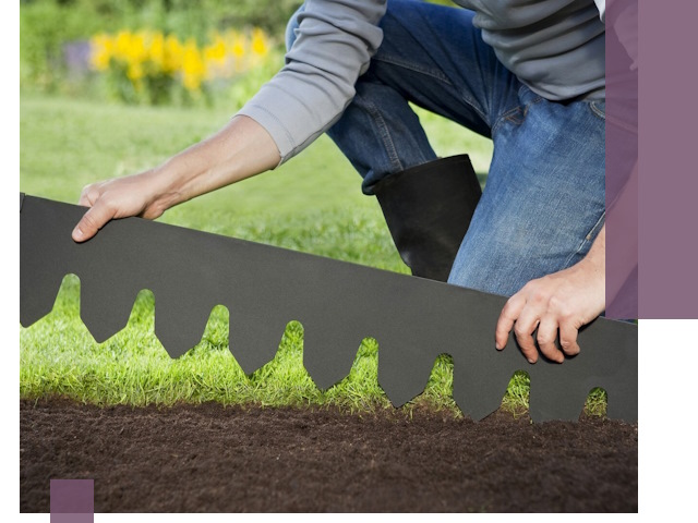 Металлические бордюры для газона в Инте — изготовление и монтаж