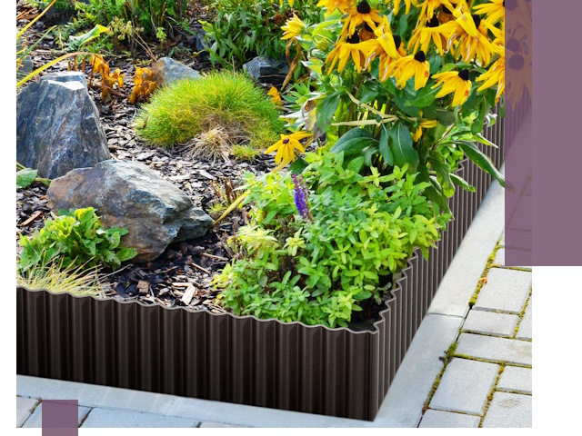 Металлические бордюры для клумб в Инте — производство и монтаж